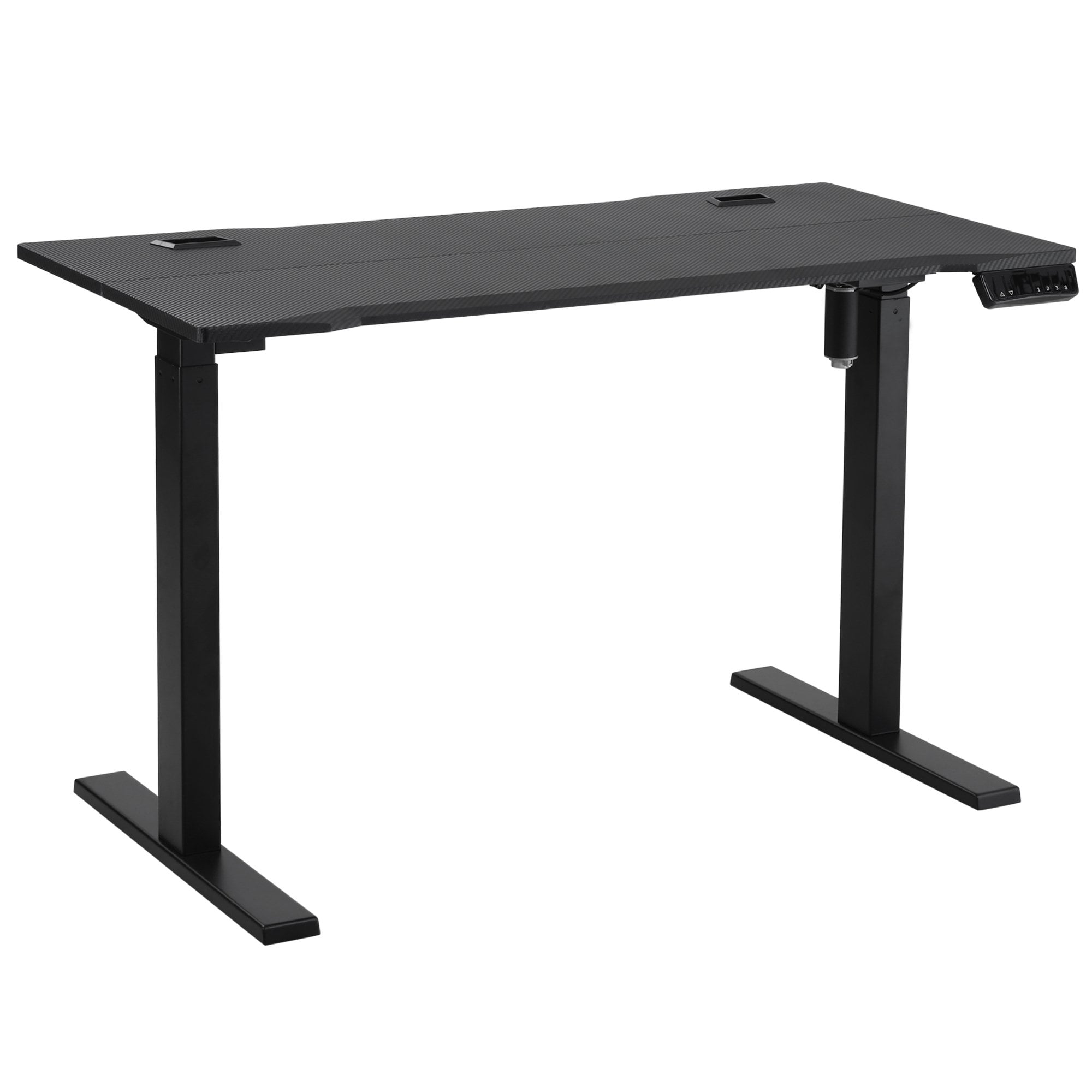 Vinsetto Electric Height Adjustable Standing Desk - 120-acm x 60-acm Memory Preset Stand Up Workstation for Home - Office - Black Sit Table Office - C