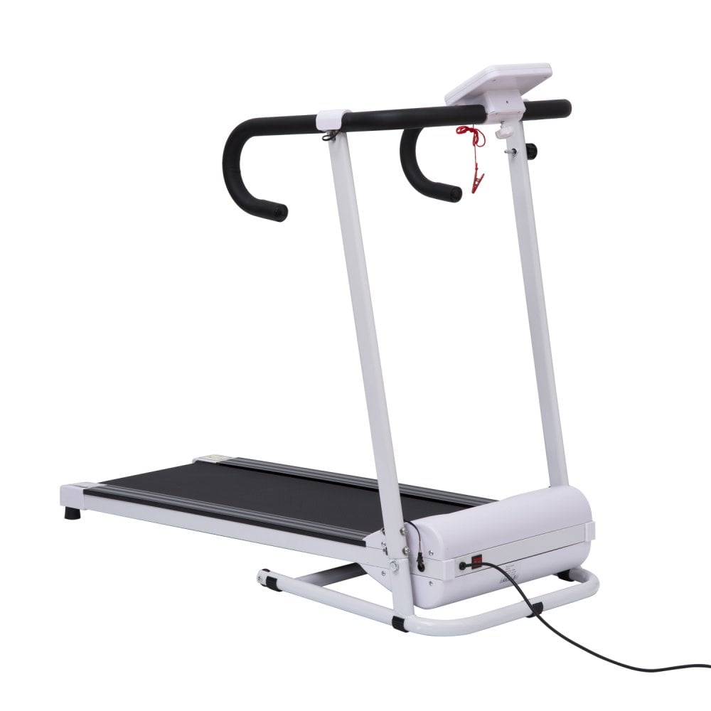 Steel Folding Motorized Home Treadmill w/ LCD Monitor White - MAXFIT  | TJ Hughes