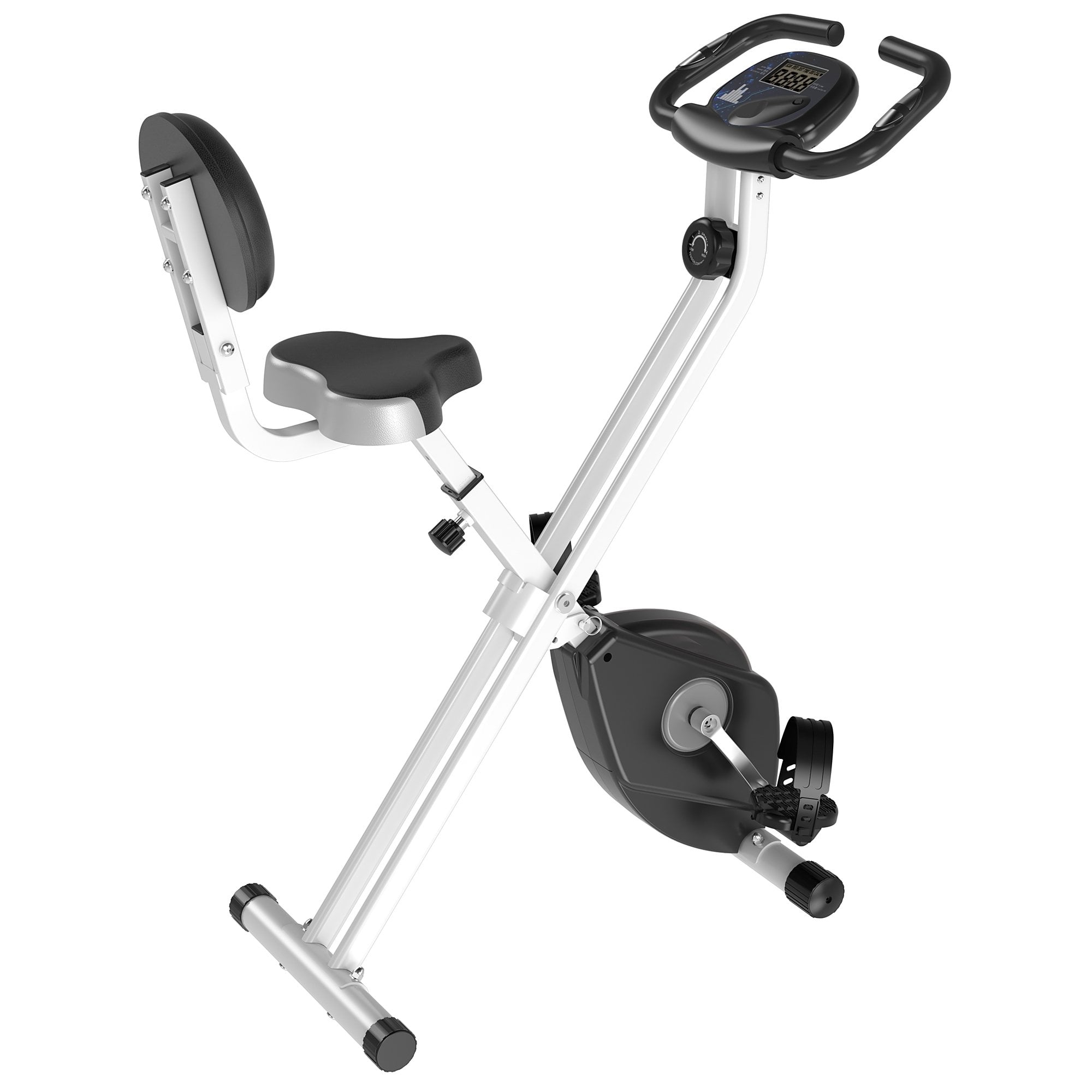 Steel Manual Resistance Exercise Bike w/ LCD Monitor Black - MAXFIT  | TJ Hughes