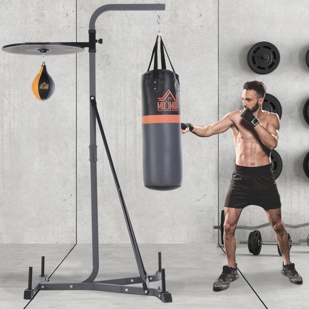 Freestanding Duo Punch Training Punchbag Sandbag  Adjustable Height Home Agility Training Steel Frame - MAXFIT  | TJ Hughes