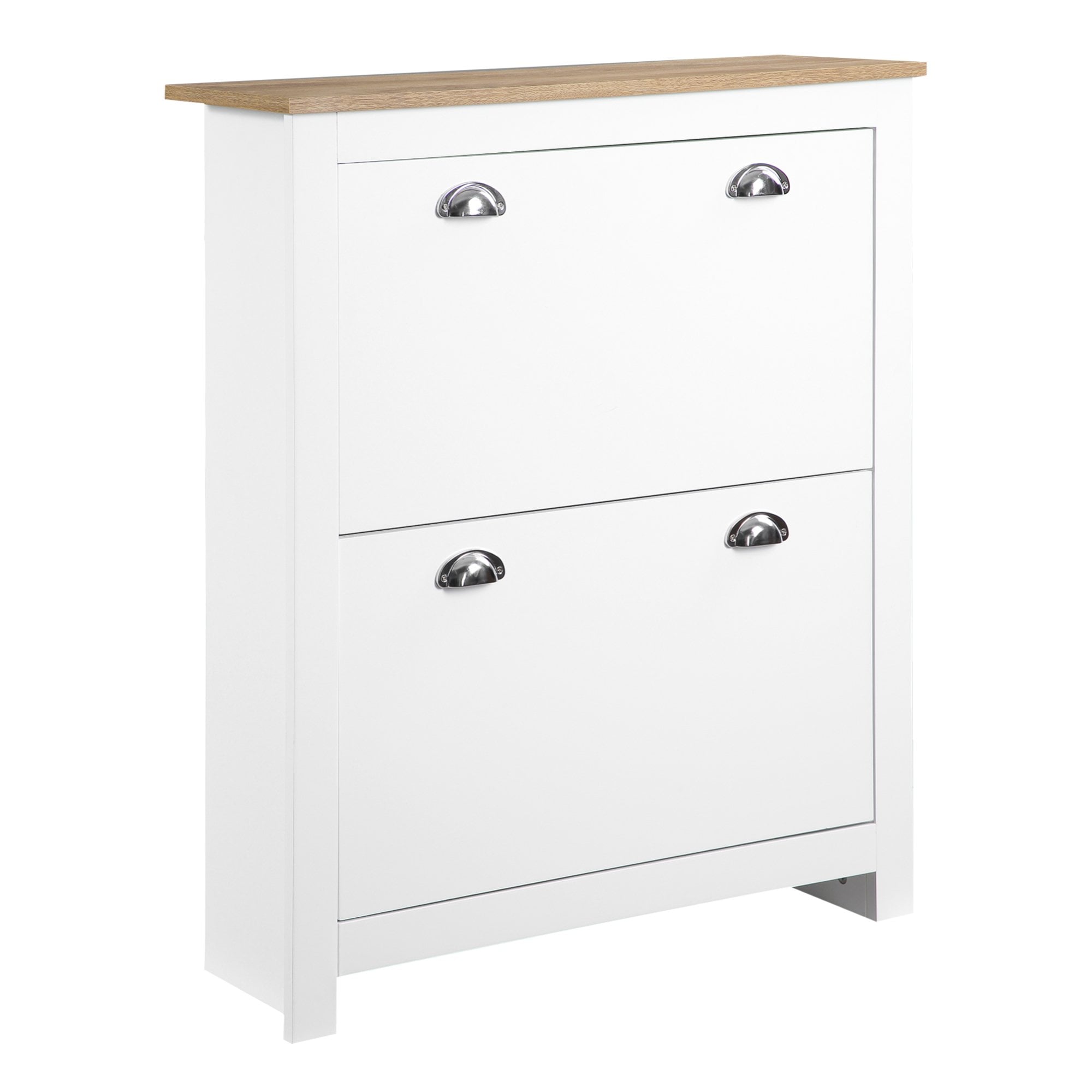 HOMCOM Shoe cabinet - White - Home Living  | TJ Hughes