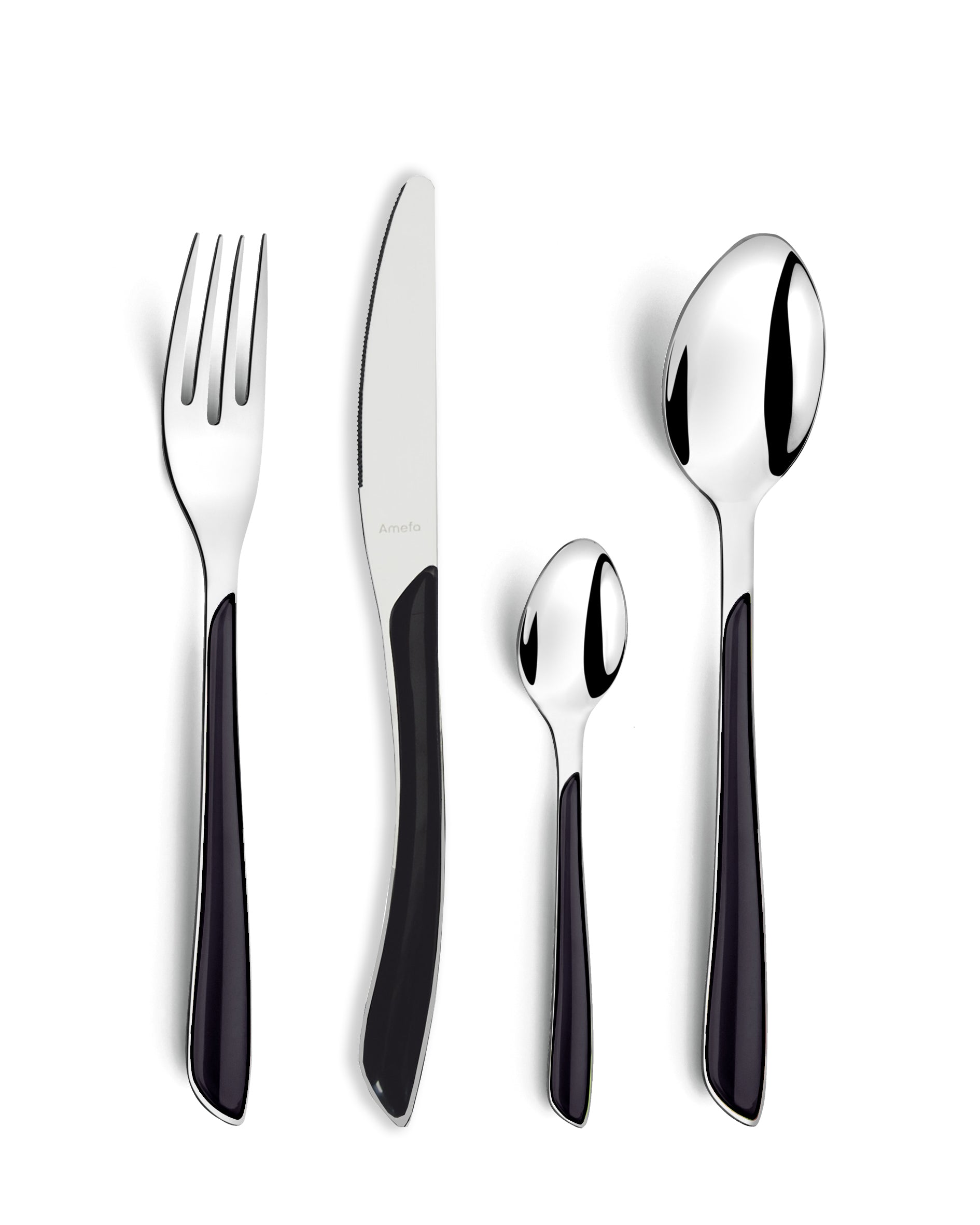 Eclat 16 Piece Cutlery Set- Black - TJ Hughes