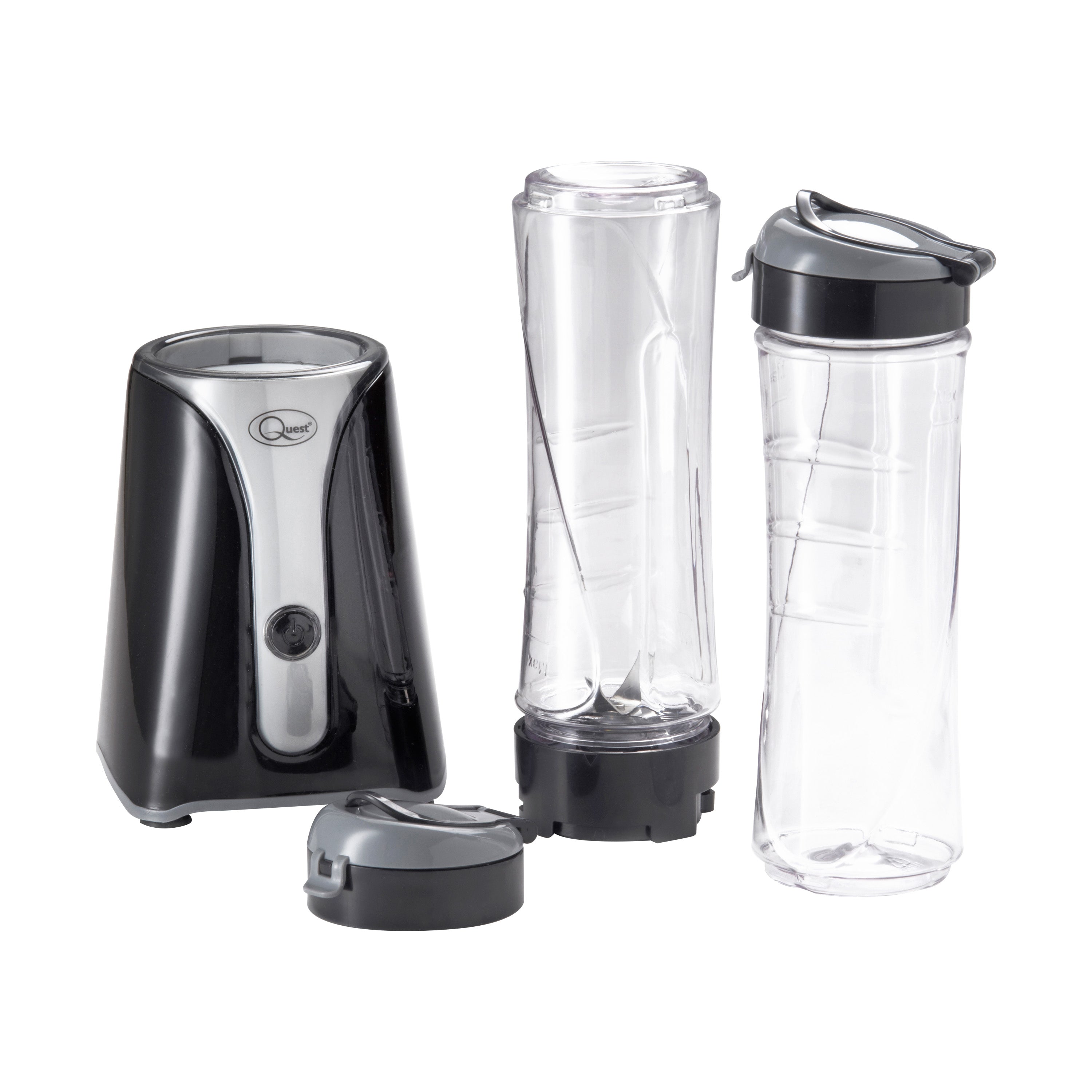 Quest Fruit Personal Blender Black W/ Take Away Carry Cup & Ice Crushing Blades  | TJ Hughes