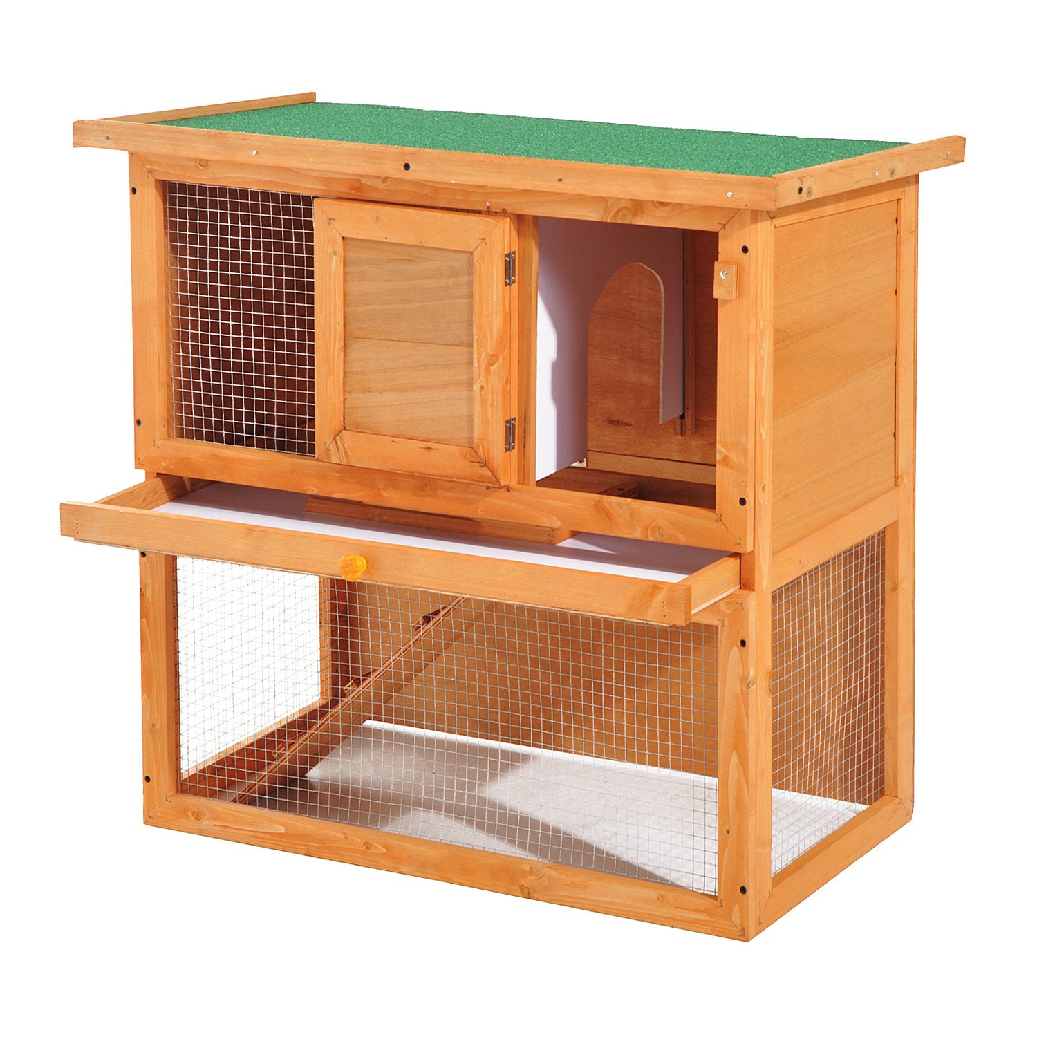 PawHut-2 Tier Rabbit Hutch  | TJ Hughes PawHut