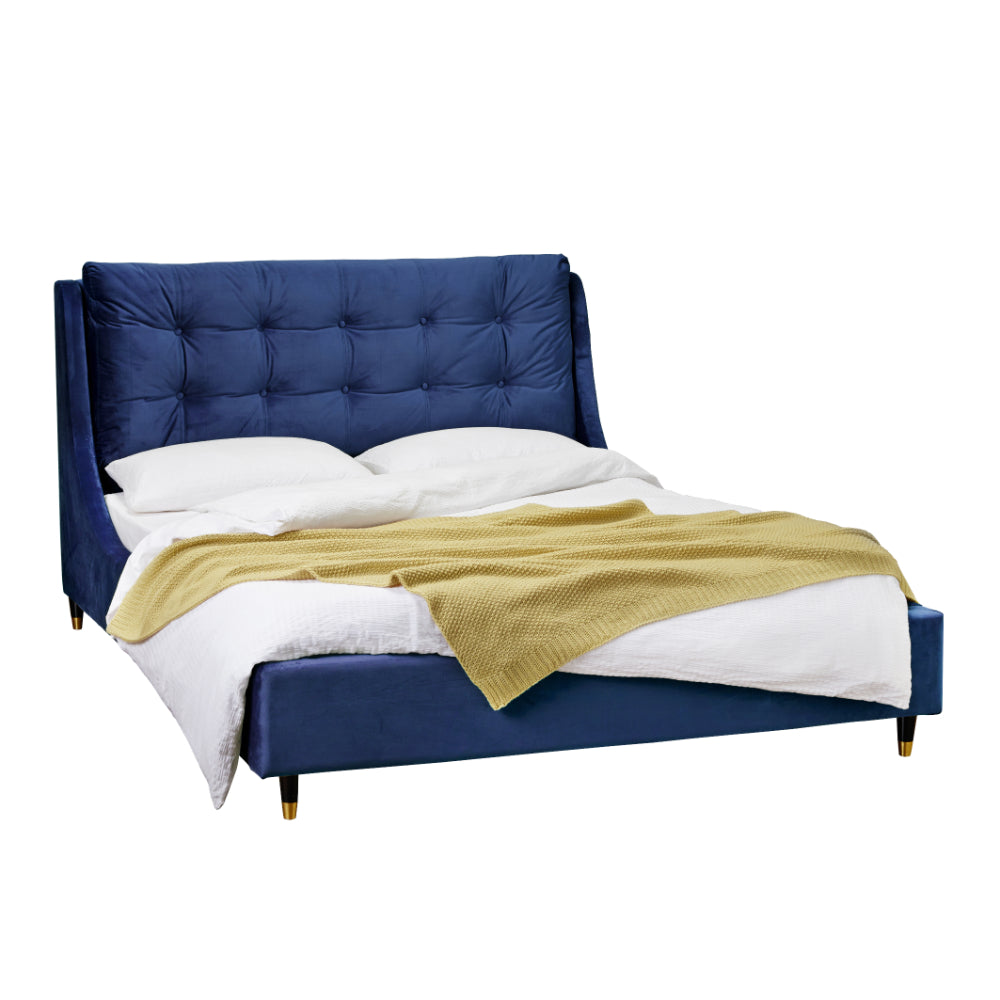 Sloane Kingsize Bed 5ft 150cm - Blue - LPD Furniture  | TJ Hughes