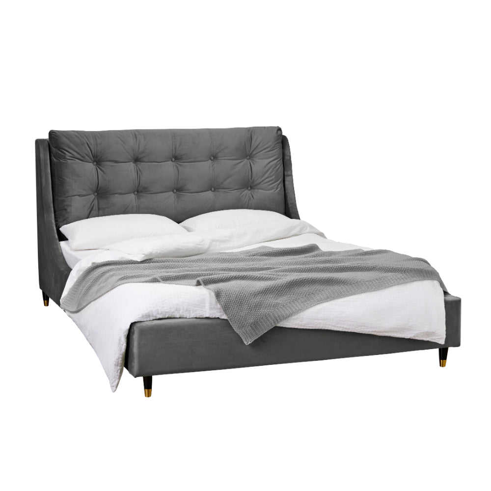 Sloane Kingsize Bed 5ft 150cm - Grey - LPD Furniture  | TJ Hughes