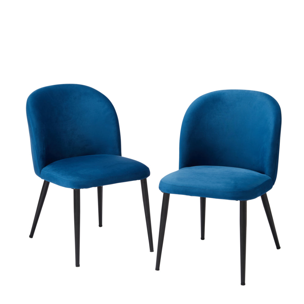 Zara Dining Chairs - Blue - Set of 2 - LPD Furniture  | TJ Hughes