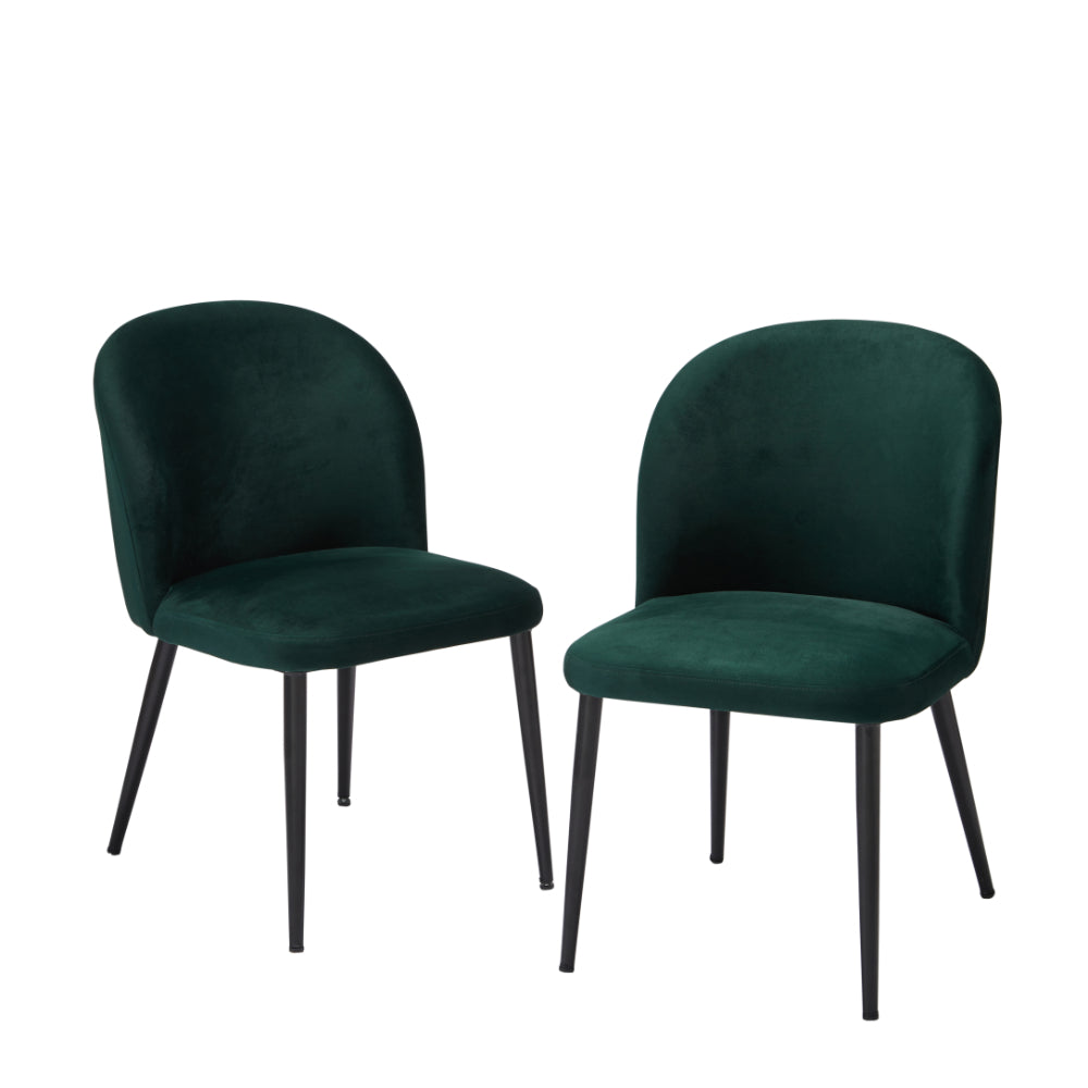 Zara Dining Chairs - Green - Set of 2 - LPD Furniture  | TJ Hughes