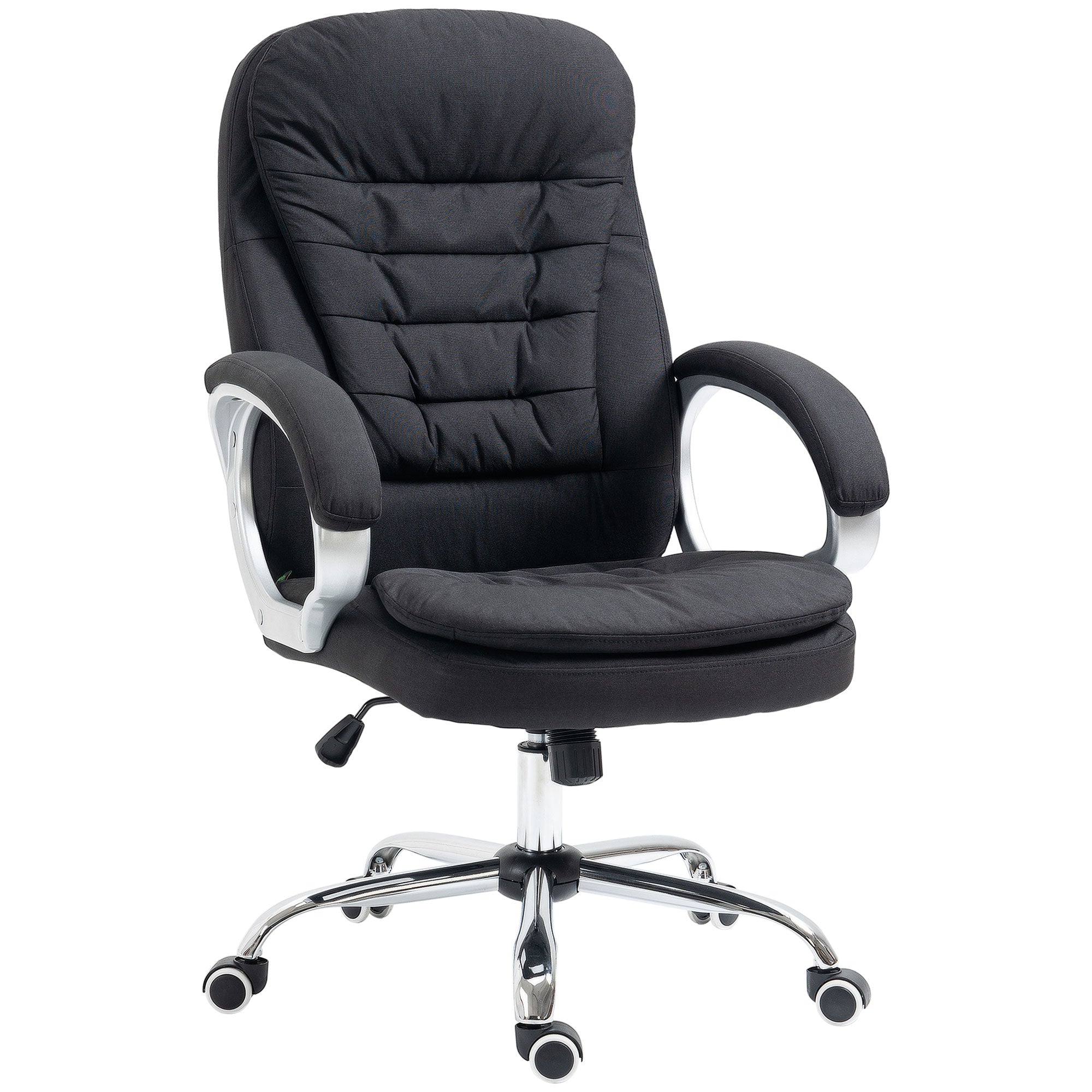 Vinsetto Executive Office Chair with Adjustable Height Swivel Wheels - Black  | TJ Hughes