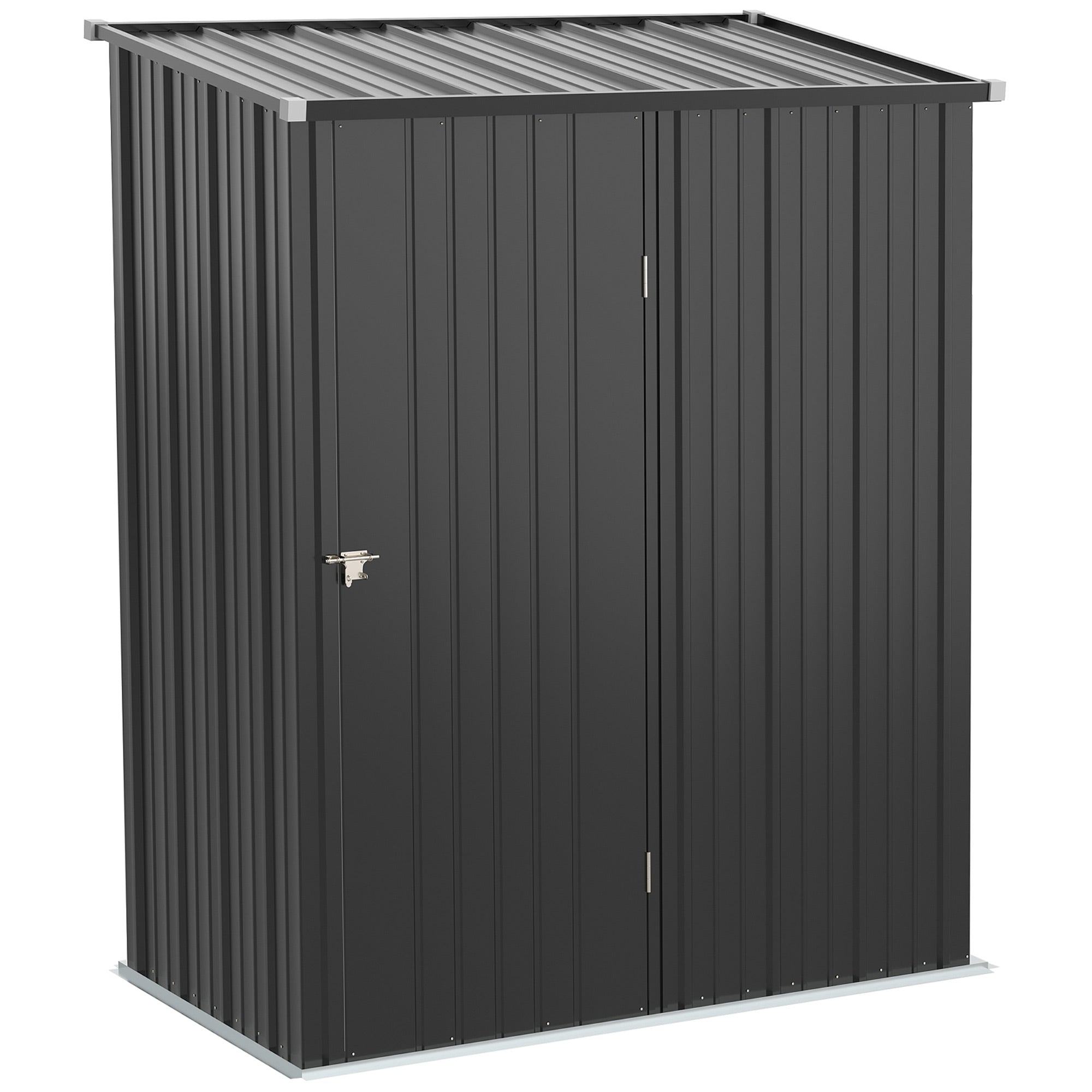 Outsunny Outdoor Storage Shed Steel Garden Shed w/ Lockable Door for Backyard  | TJ Hughes