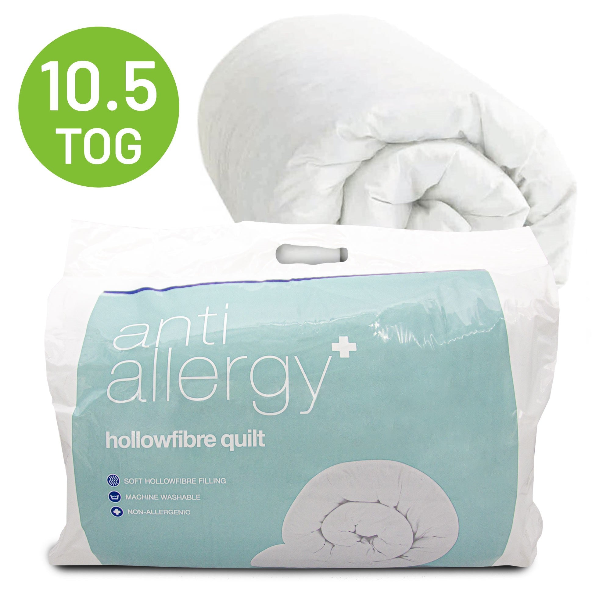 Anti Allergy Hollowfibre 10.5 Tog Duvet - Single - TJ Hughes