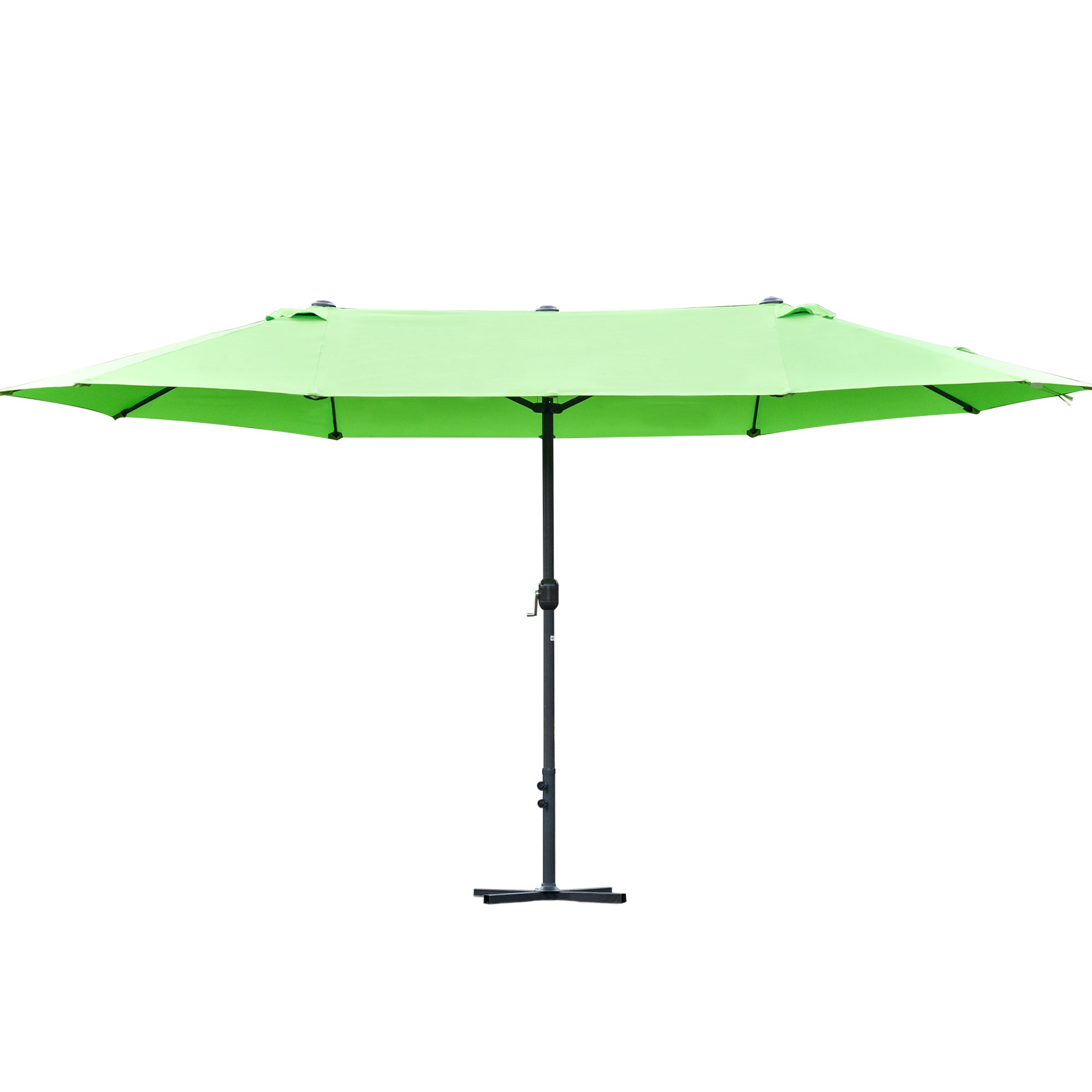 Outsunny 4.6M Garden Patio Umbrella Canopy Parasol Sun Shade w/ Base Green  | TJ Hughes