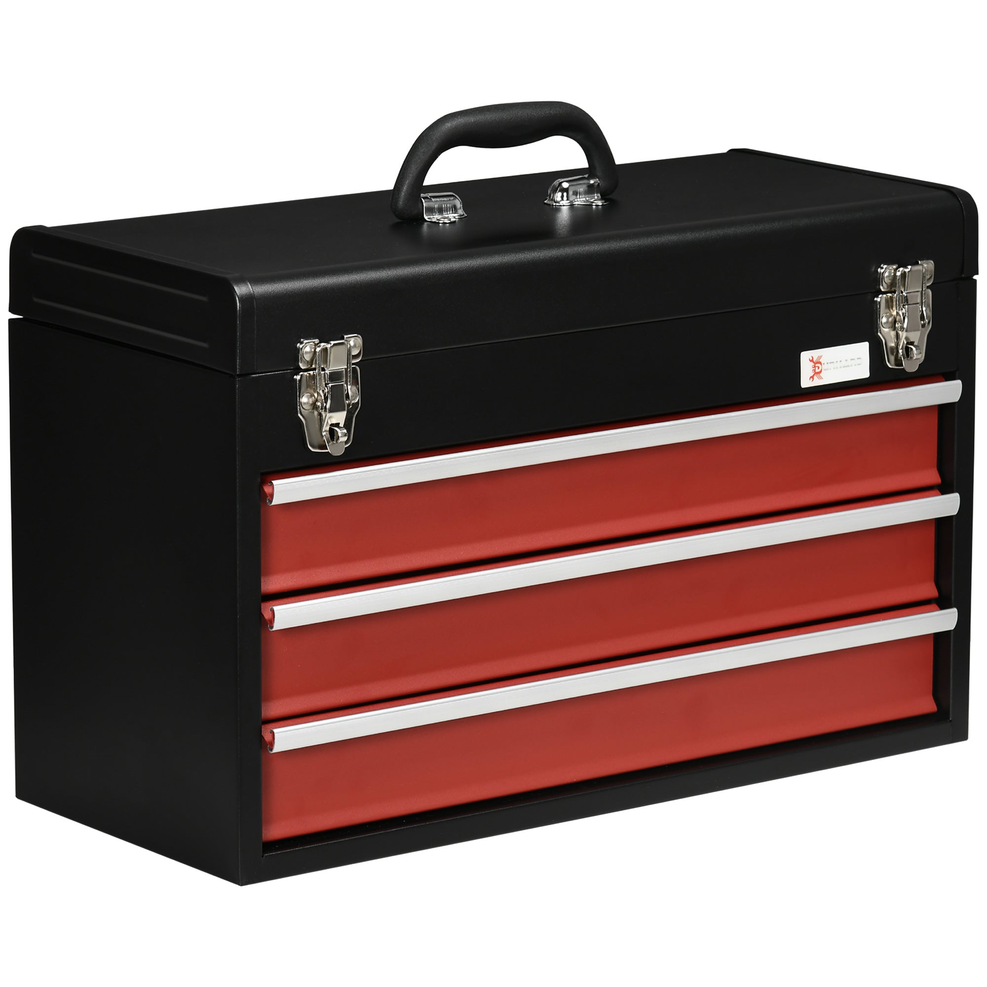 DURHAND Lockable 3 Drawer Tool Chest w/ Ball Bearing Slide Drawer 51cmx22cmx32cm  | TJ Hughes