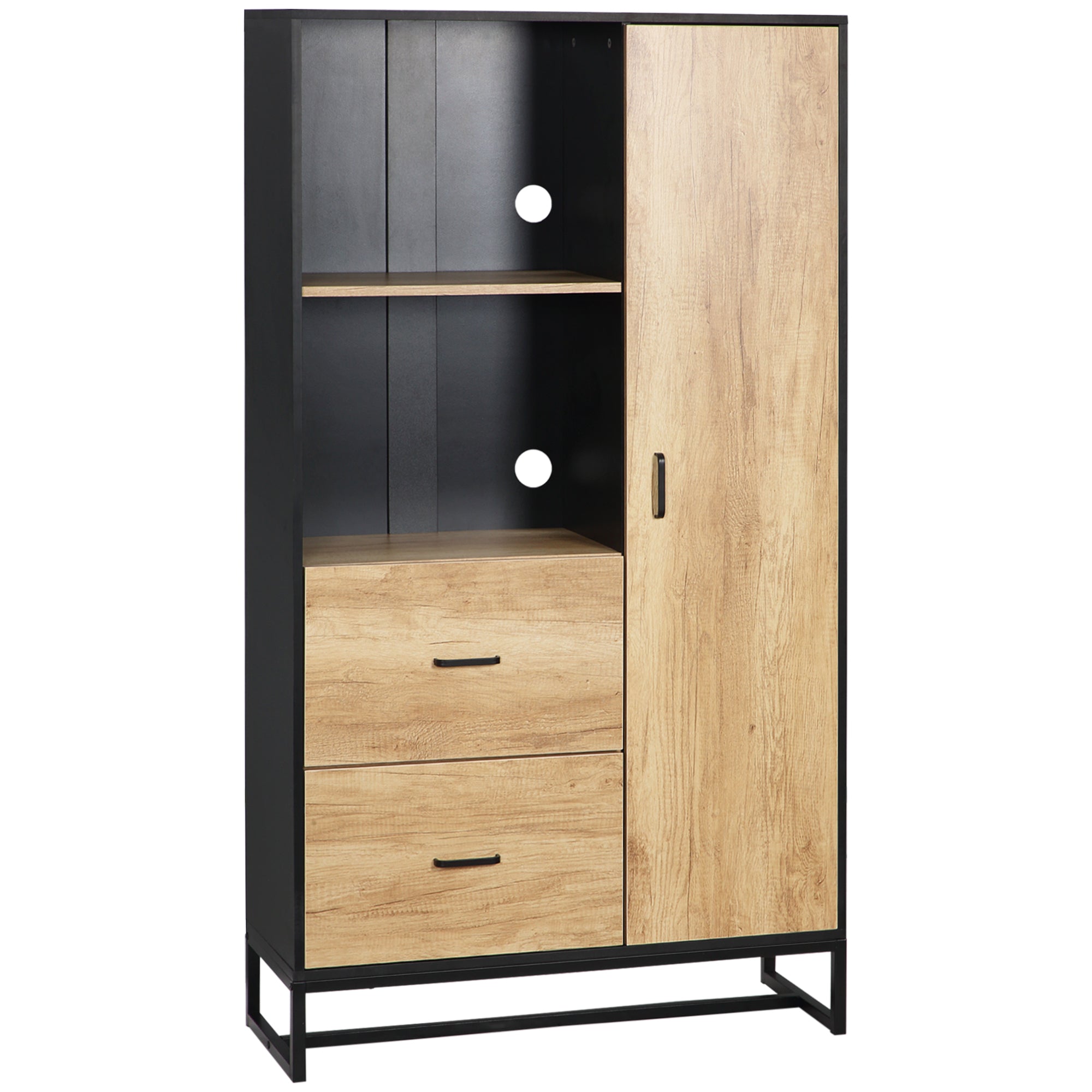 HOMCOM Kitchen Storage Cabinet - Cupboard with Adjustable Shelves Soft Close  | TJ Hughes