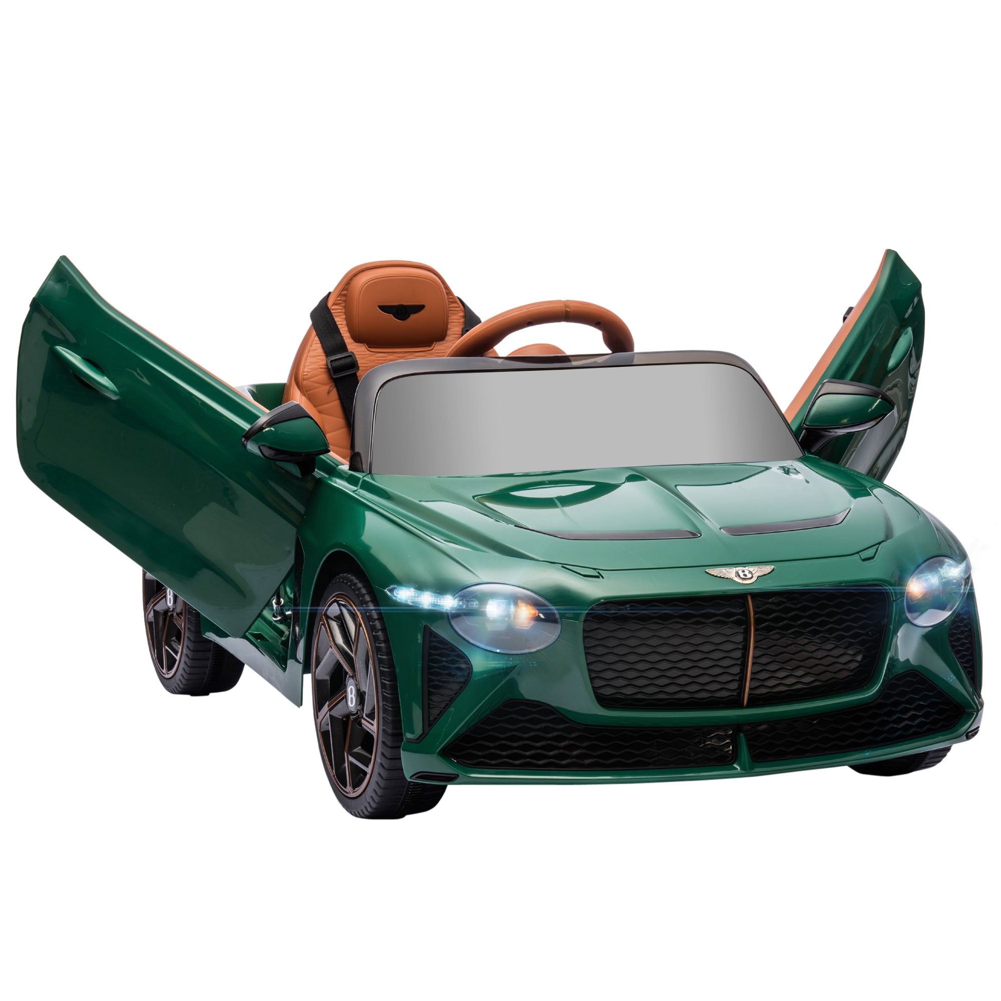 HOMCOM Bentley Bacalar Licensed 12V Kids Electric Ride-On w/ Remote - Green  | TJ Hughes Grey