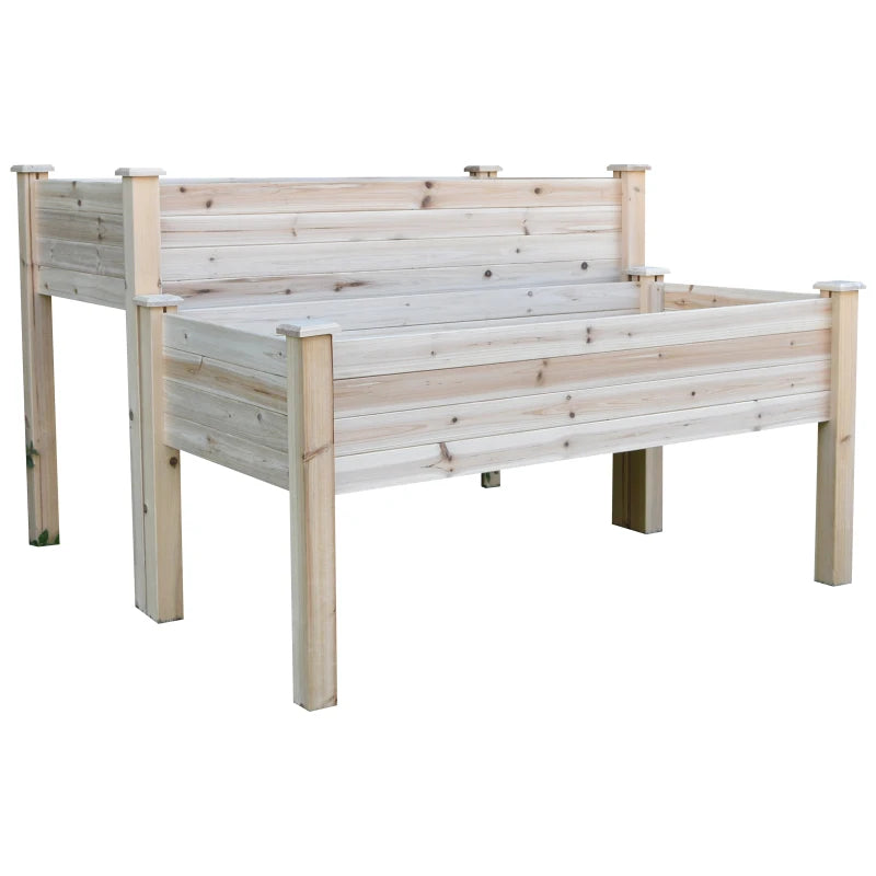 2 Piece Elevated Wooden Planter - Oasis Outdoor  | TJ Hughes