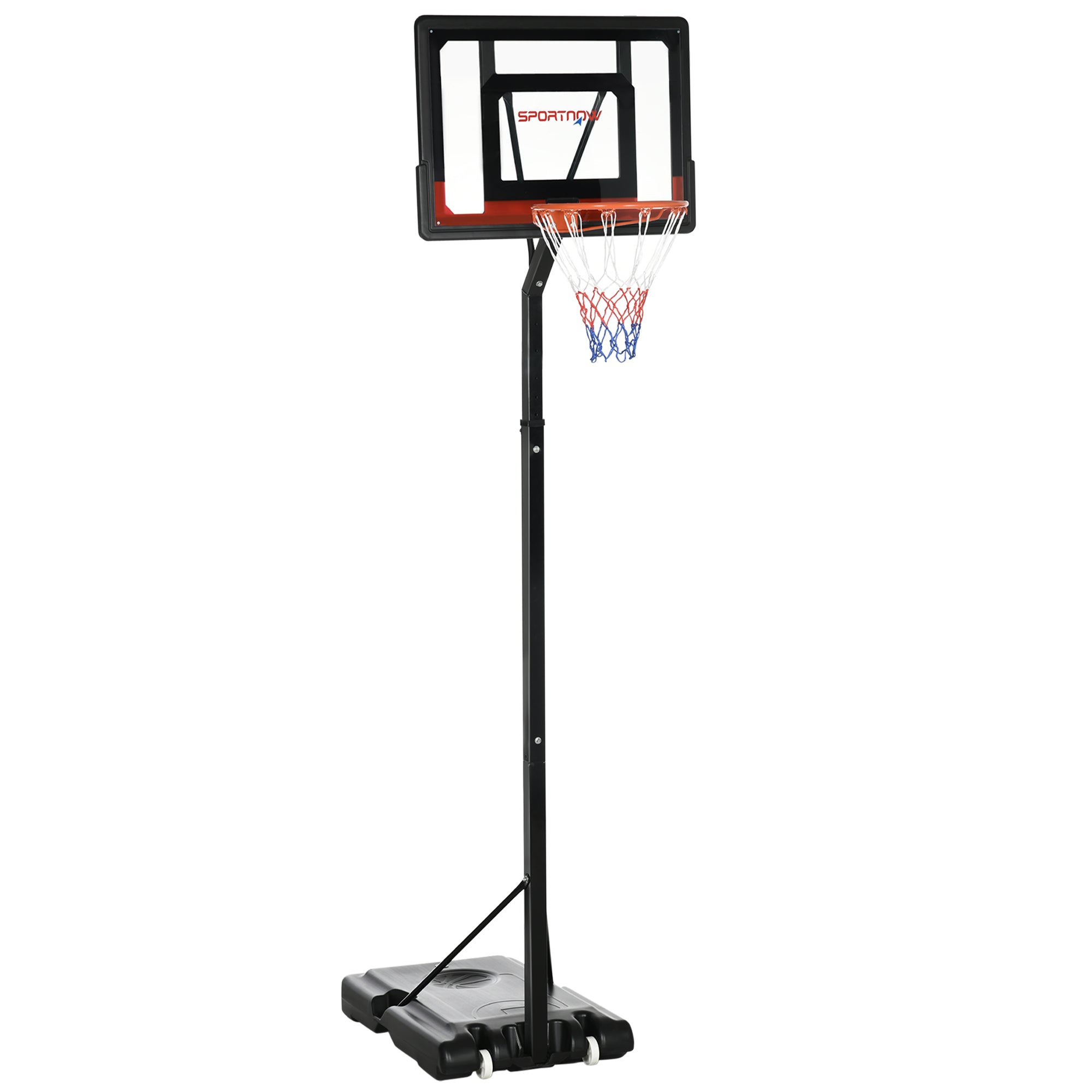 SPORTNOW 2.1-2.6m Basketball Hoop and Stand w/ Weighted Base and Wheels  | TJ Hughes