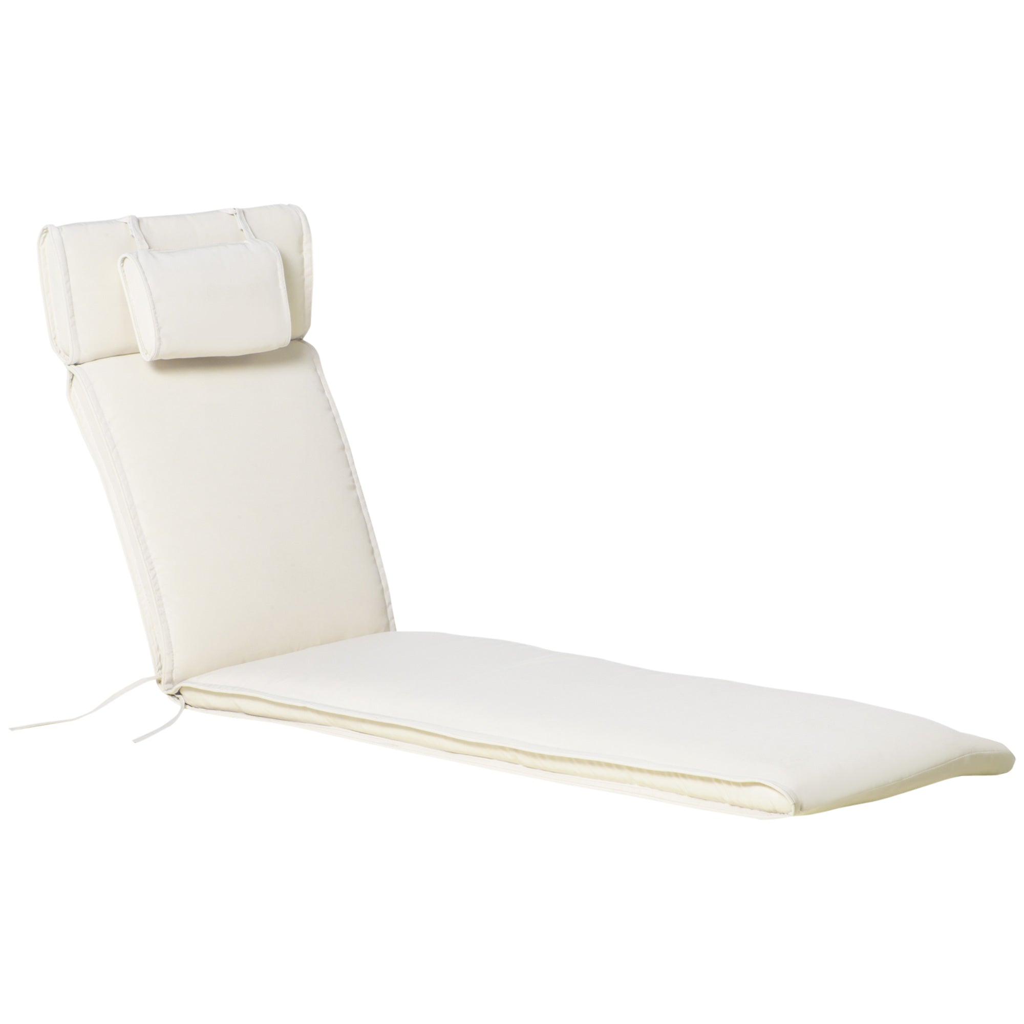 Outsunny Garden Sun Lounger Chair Cushion Reclining Relaxer Indoor Outdoor  | TJ Hughes
