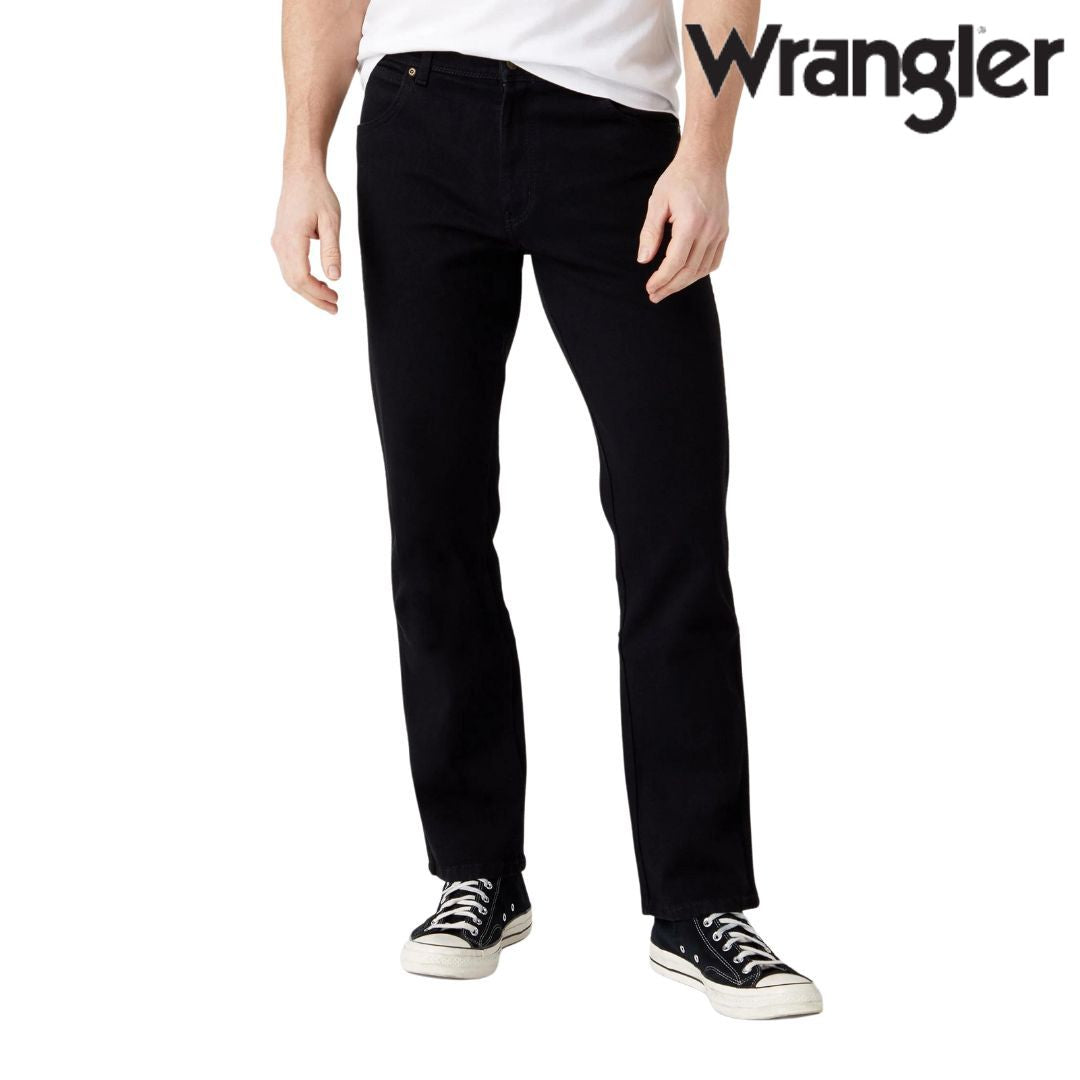 Wrangler Durable Basic Regular Fit Low Stretch Jeans in Black - 34L  | TJ Hughes