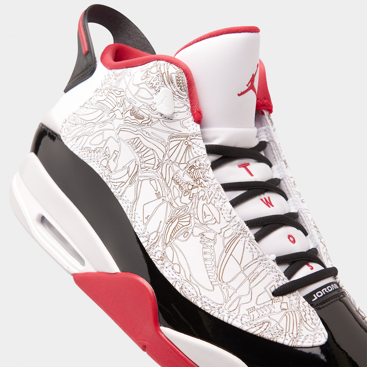 air jordan dub zero white black red