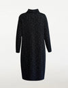 Larosela Loose-fitting Neckline Front Slit Long-sleeved Dress