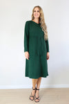 Merric Soft Knit V-Neck Midi Winter Dress