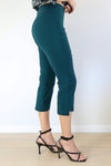 Merric Medium Stretch Elastic Waist Tapered Capris Pants