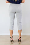 Merric Elastic Waist Clam-Digger Pants with Front and Back Pockets