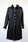 Larosela Button-front Knee-length Coat with Side Pockets
