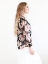 Merric V-Neck Bishop Sleeve Floral Print Blouse