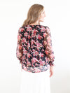 Merric V-Neck Bishop Sleeve Floral Print Blouse