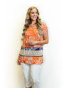 Merric Retro pattern V-neck Tunic