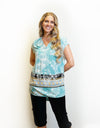 Merric Retro pattern V-neck Tunic