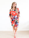 Merric Floral Cut Out Shoulder Long Sleeve Midi Dress