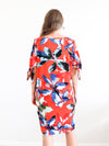 Merric Floral Cut Out Shoulder Long Sleeve Midi Dress