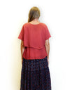 Merric Short Sleeve (Tiered out double-Layer In) Silky Top