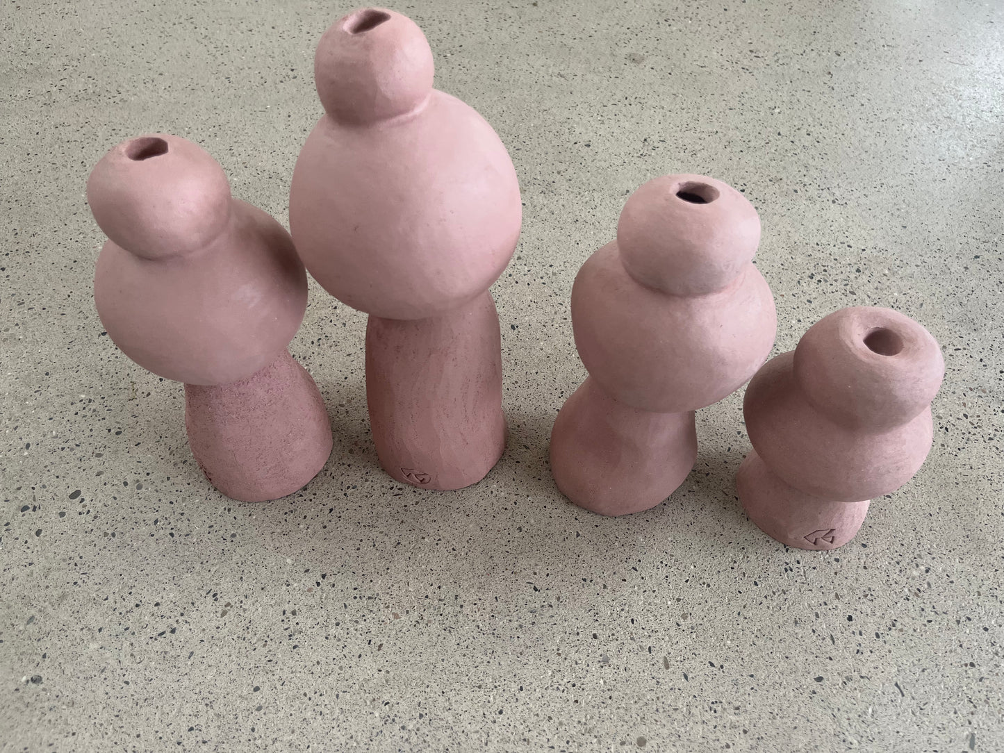 Bougeoirs Grès Rose Guylène Galantine