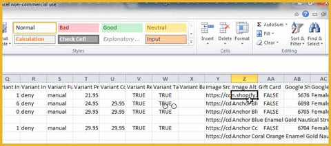 SEO Short Cut Shopify import alt text spreadsheet