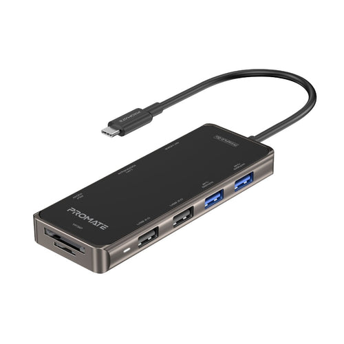 紧凑型多端口USB-C集线器，100W电源输送