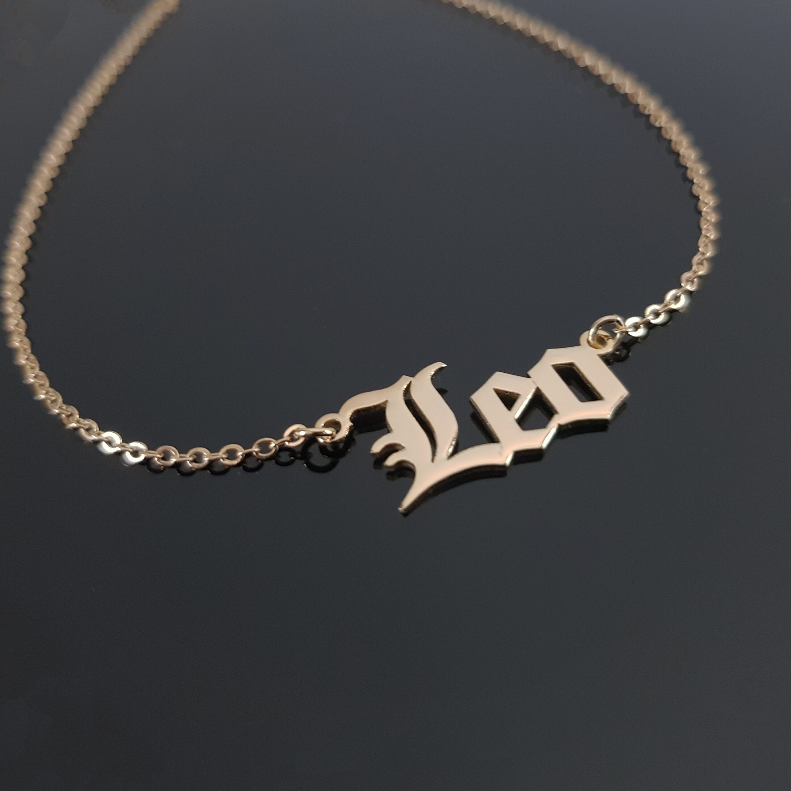 leo script necklace