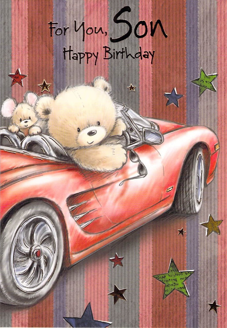 Birthday - Son - Car - Greeting Card - Free Postage – Made To Be ...