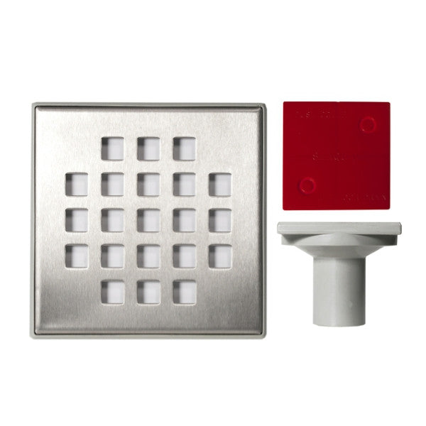 WetFloor Grate & Waste SS Sq Hole 50mm