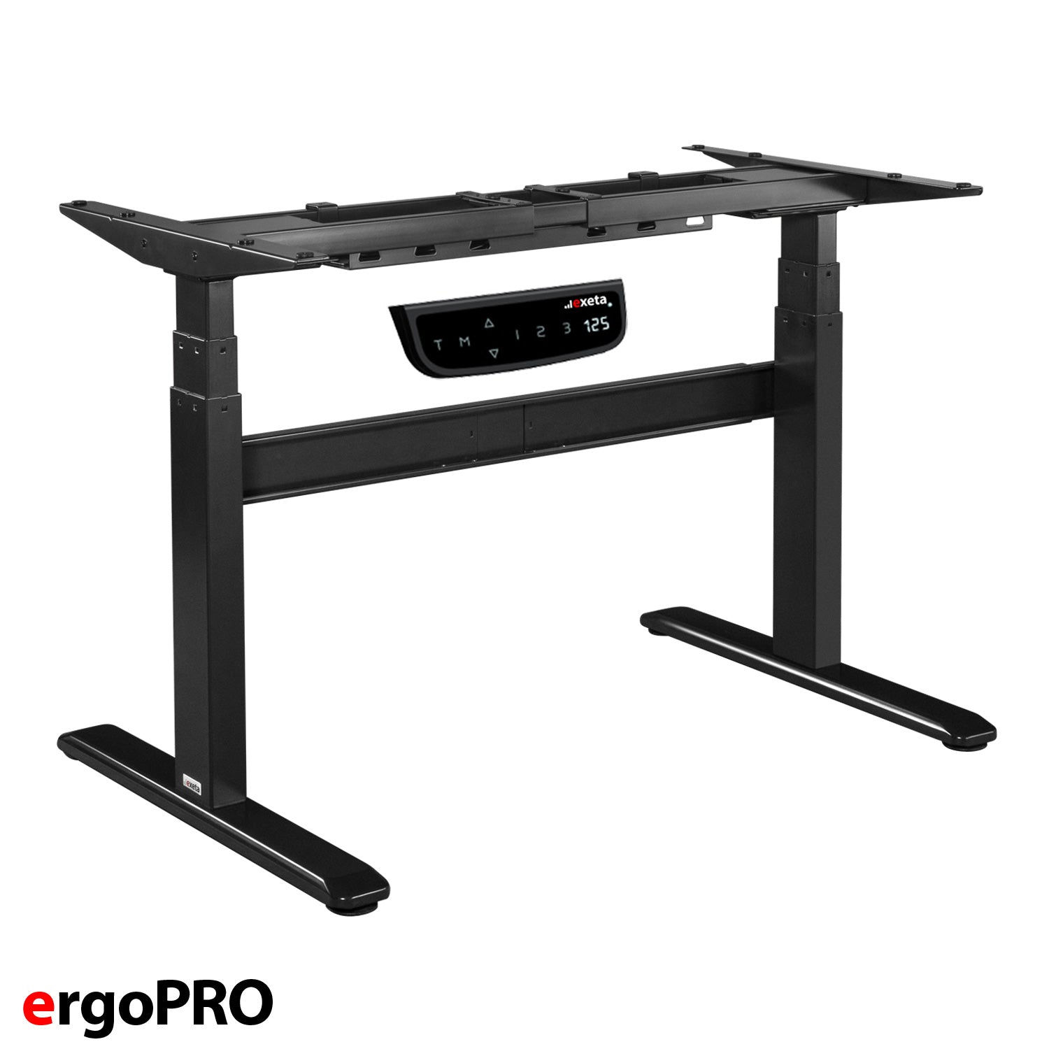 EXETA Tischgestell Schreibtisch Arbeitstisch schwarz höhenverstellbar elektrisch 