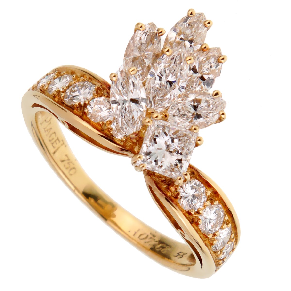 Suradam Oprechtheid aanbidden Piaget Vintage Cocktail Diamond Gold Ring Sz 6 1/2 – Opulent Jewelers