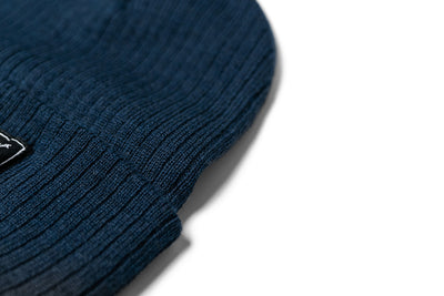 Rib Knit Beanie - Blue