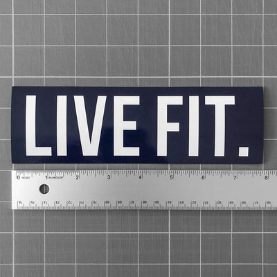 Live Fit Apparel Live Fit. 8"  Sticker - Navy - LVFT