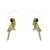 Nach: Parrot Earrings on display.