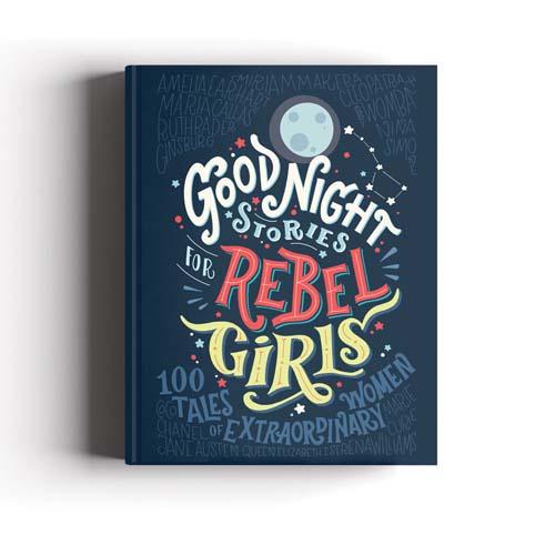 Goodnight Stories for Rebel Girls Vol. 1 angled cover view.