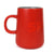 SFMOMA Mug: Matte Red displayed with its handle to the left.