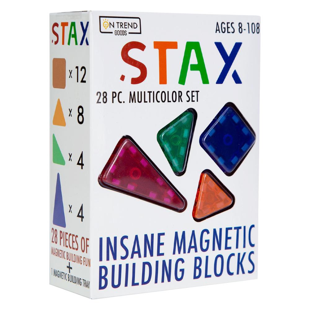 Stax Magnetic Building Blocks: Multicolor packaging.